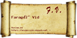 Faragó Vid névjegykártya