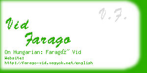 vid farago business card